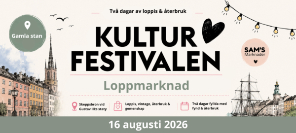 Kulturfestivalen 16 aug 2026 - Loppmarknad (Loppis & Marknad) - Sams Marknader